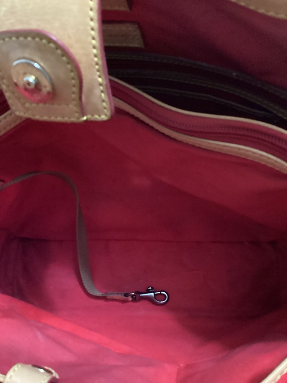 Dooney & Bourke Brown and Black Patent Tote with Heart Charm - Picture 8 of 8